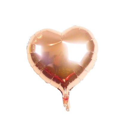 Rose Gold Heart Shaped Balloon - Pack of 4