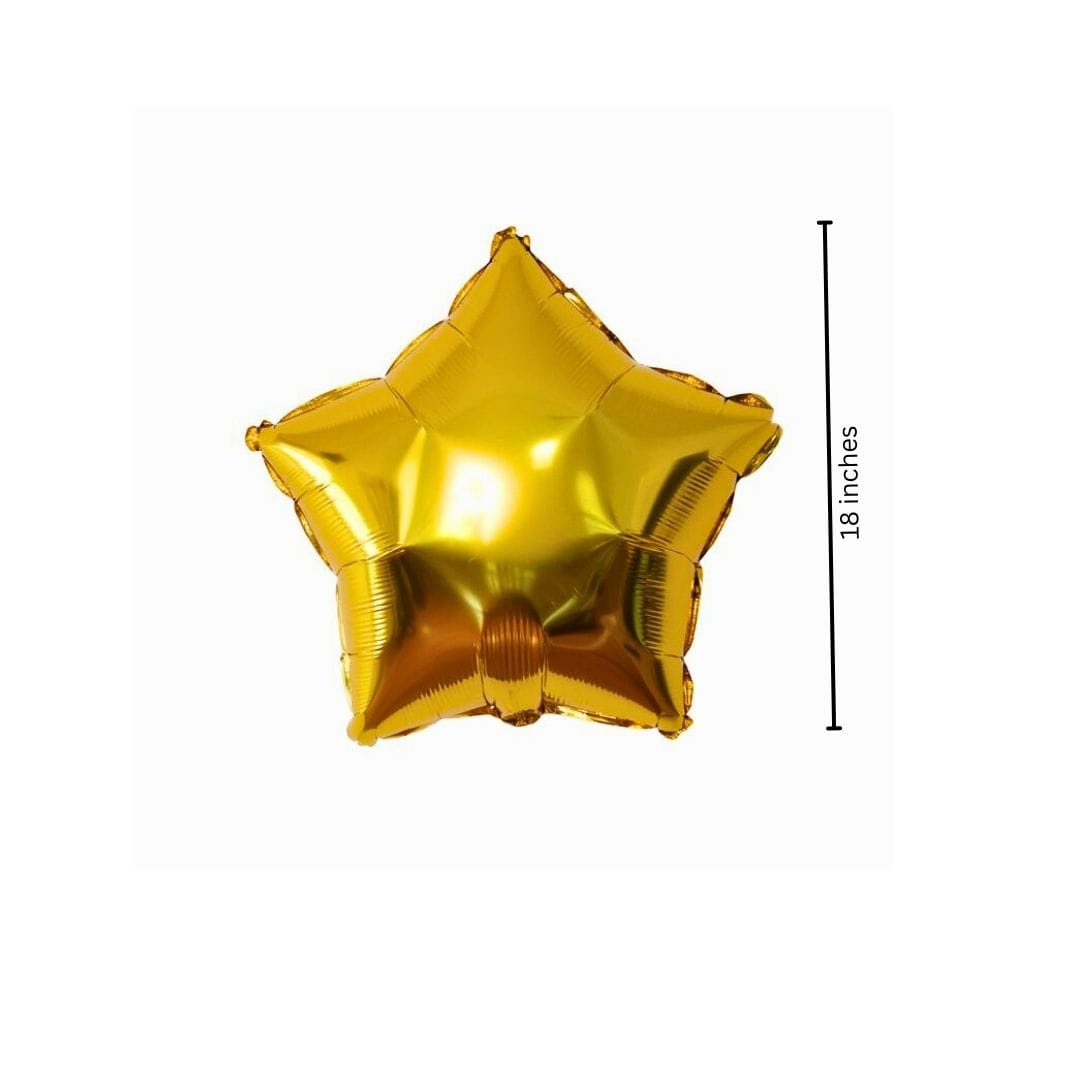 Golden Star Balloon - Set of 4