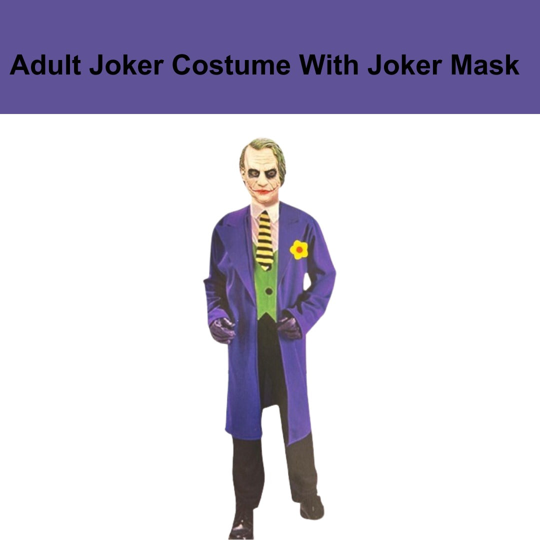 Adult Joker Costume w/Joker Mask - Size L