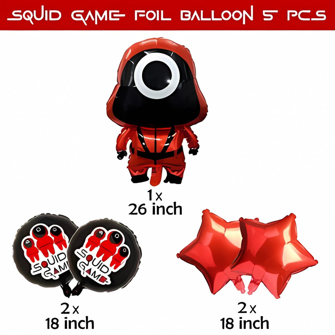 SQUID GAME FOIL BALLOON 5 PCS