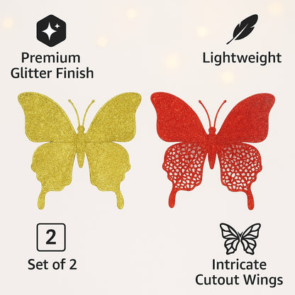 Large Butterfly Tree Hanging Decorations - 2 PC