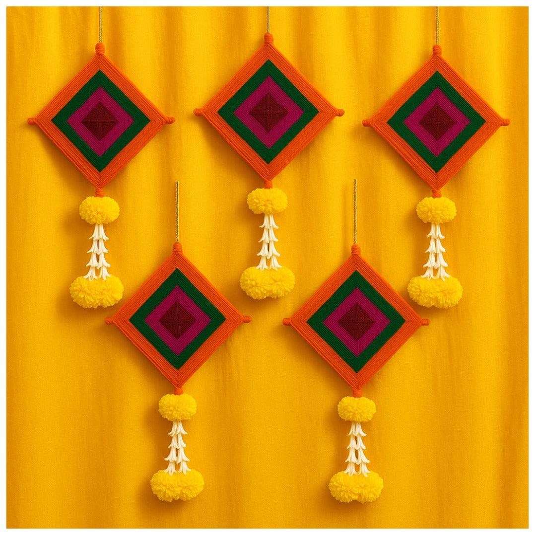 Colorful Kite Hanging Backdrop Decorations Set of 5