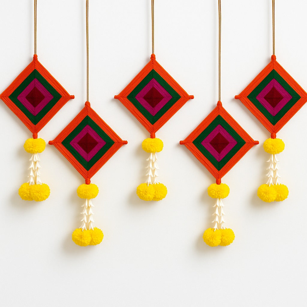 Colorful Kite Hanging Backdrop Decorations Set of 5