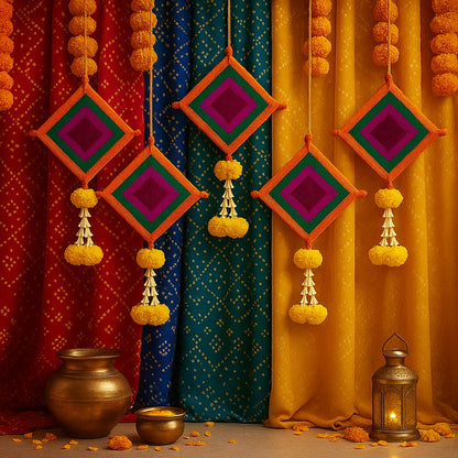 Colorful Kite Hanging Backdrop Decorations Set of 5