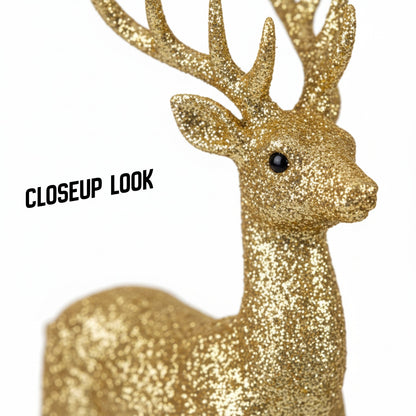 Golden Decorative Standing Reindeer Small - 25cm