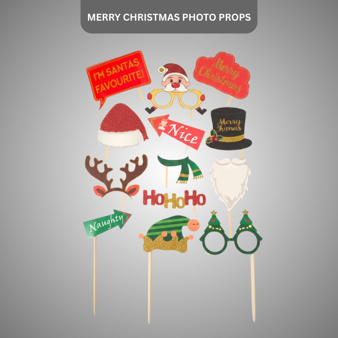 Merry Christmas Photo Props - 6Pc
