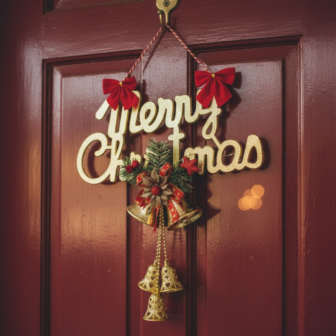 Merry Christmas Fancy Door Hanging Decoration - 1PC
