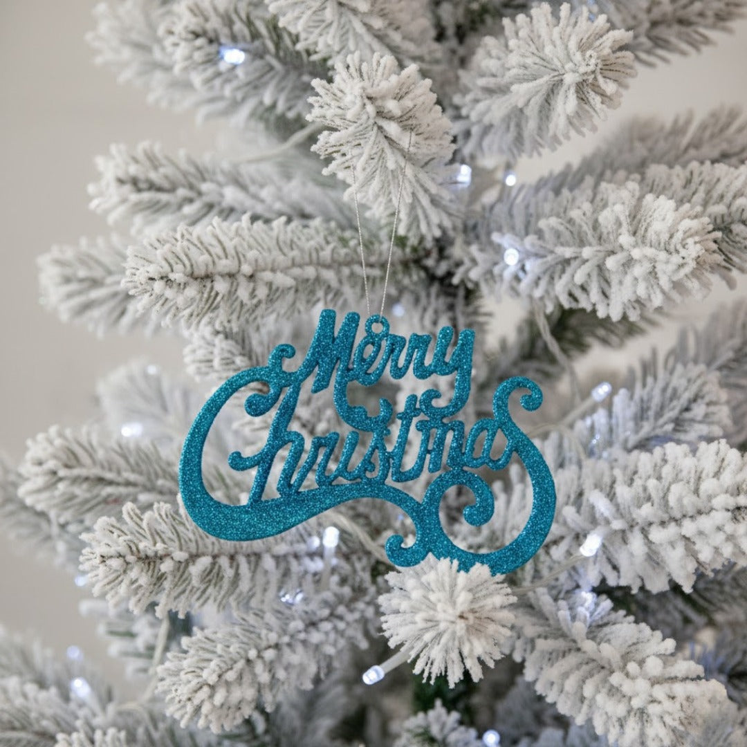 Merry Christmas Hangings Blue - 2PC