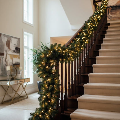 Christmas Light Up Pine Garland - 9FT