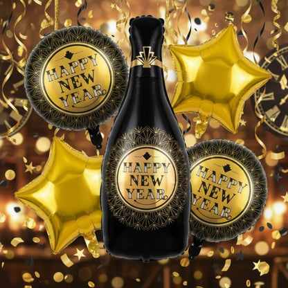 Happy New Year Cheers Balloon Set - 5PC