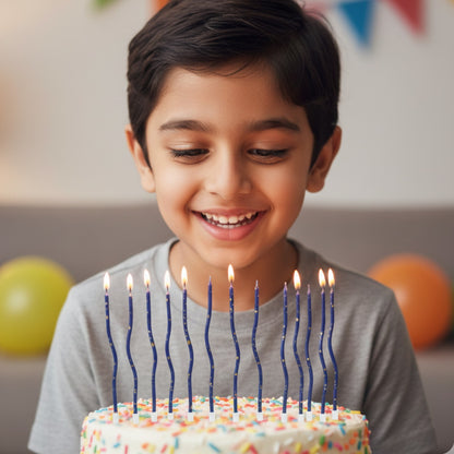 Curly Blue & Golden - 12PC