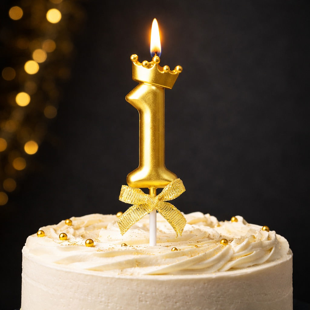 Golden Crown Numerical Candle No. 1