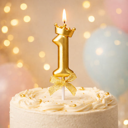 Golden Crown Numerical Candle No. 1