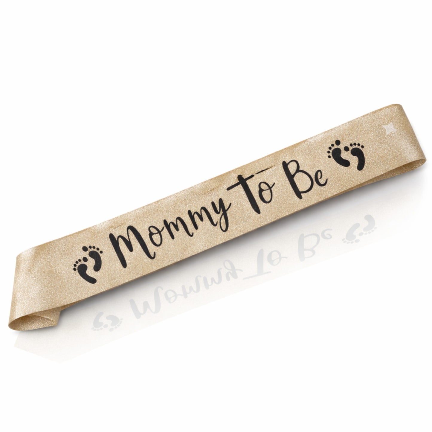 Mommy To Be Peach Sash w/Gold Foil Printing 84 inc