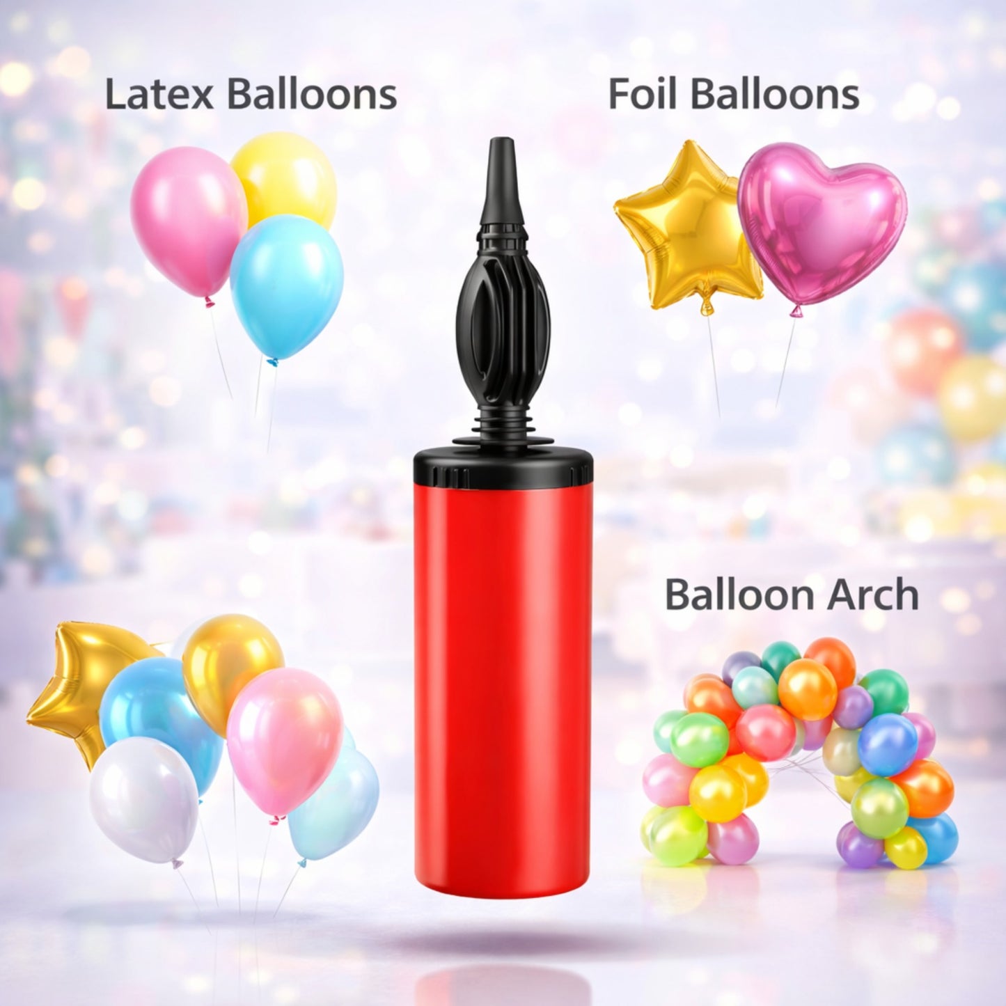 Balloon Hand Pump for Manual Balloon Inflation - 1PC