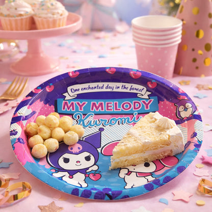 Kuromi Theme Birthday Paper Plates - 10.25 inches - 10PC