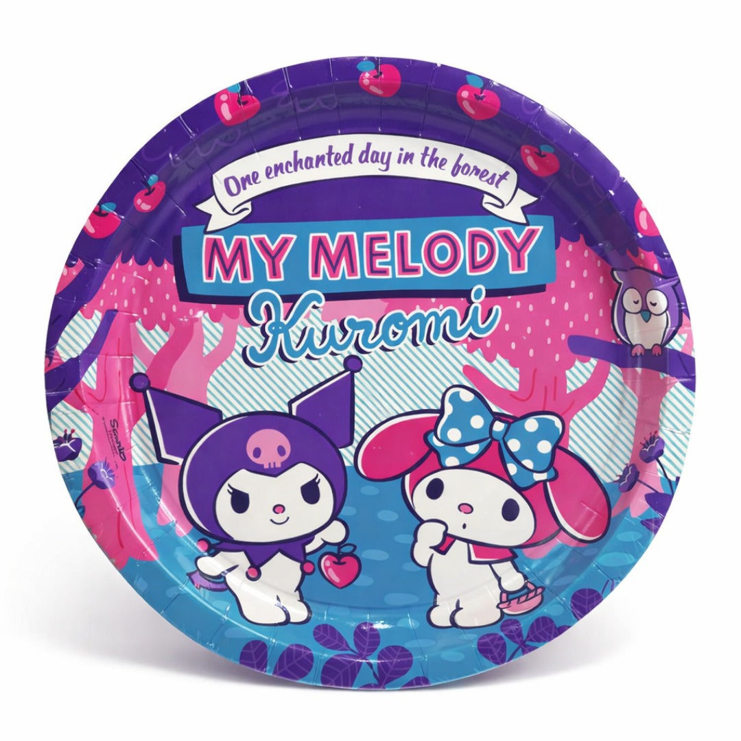 Kuromi Theme Birthday Paper Plates - 10.25 inches - 10PC