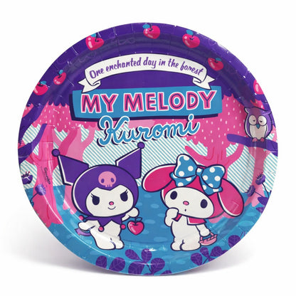 Kuromi Theme Birthday Paper Plates - 10.25 inches - 10PC