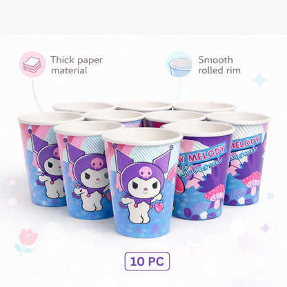 Kuromi Theme Birthday Party Paper Cups - 10PC