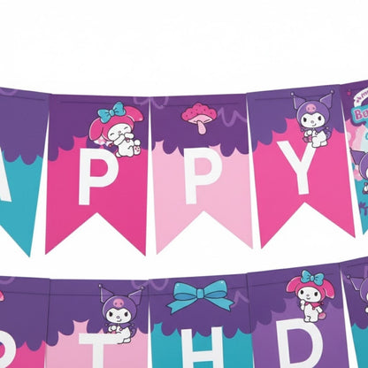 Kuromi Theme Birthday Banner - 9FT