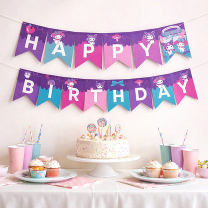 Kuromi Theme Birthday Banner - 9FT