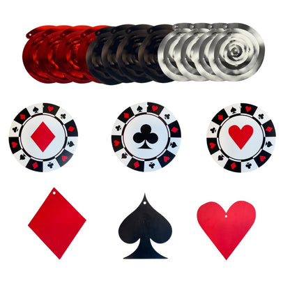 Card Party Swirl Decoration - 12PC