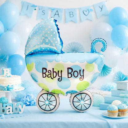 14" Baby Boy Small Balloon on Stick