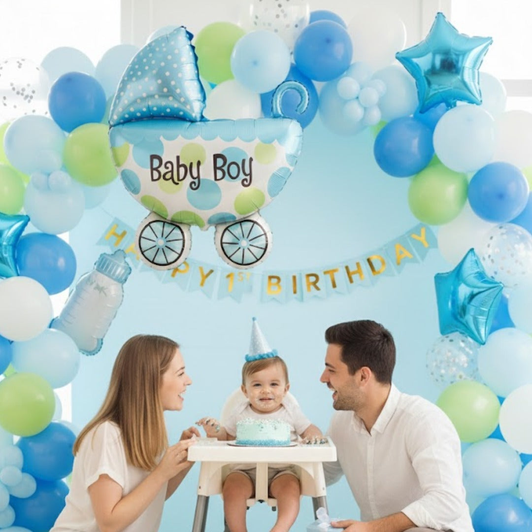 14" Baby Boy Small Balloon on Stick