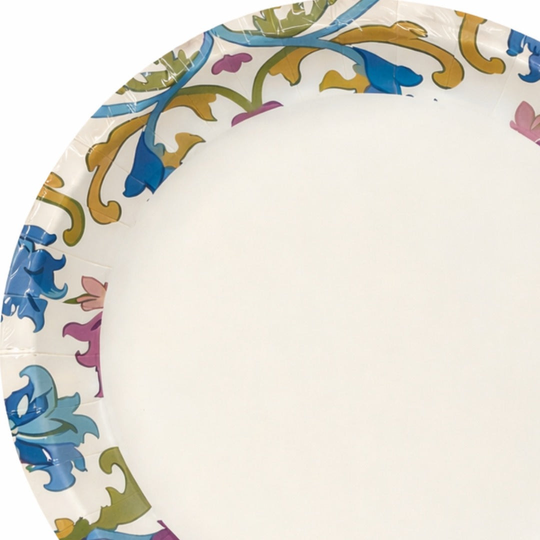 Floral Print Dinner Party Paper Plates 10.25 inches - 8PC