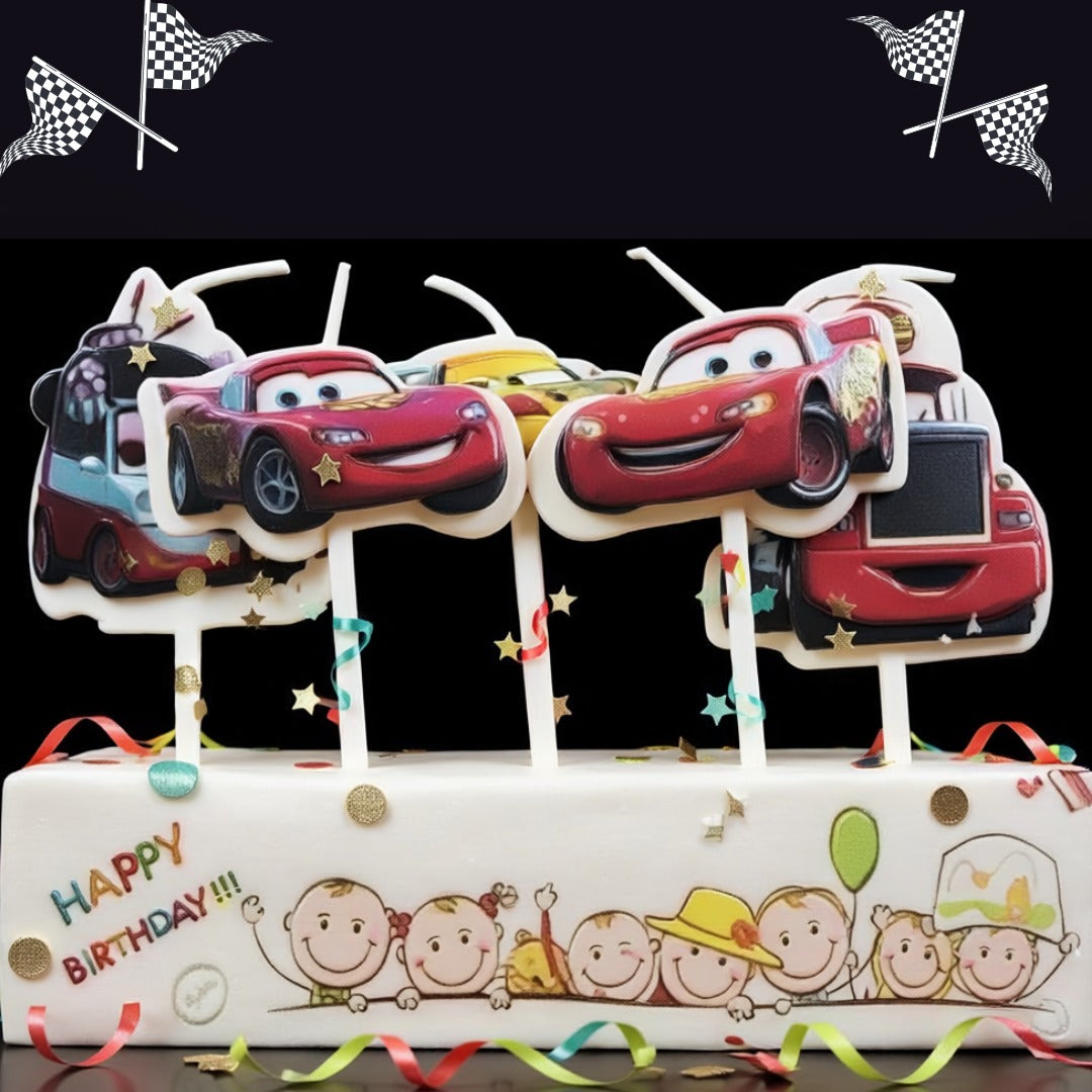 Disney Cars Theme Birthday Candle - 5PC