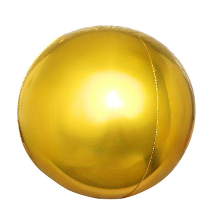 Large Mirror Balls Godlen Orbz Foil Balloon - 50 inches