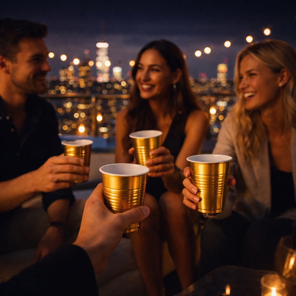 Beer Pong Cups Golden - 20PC