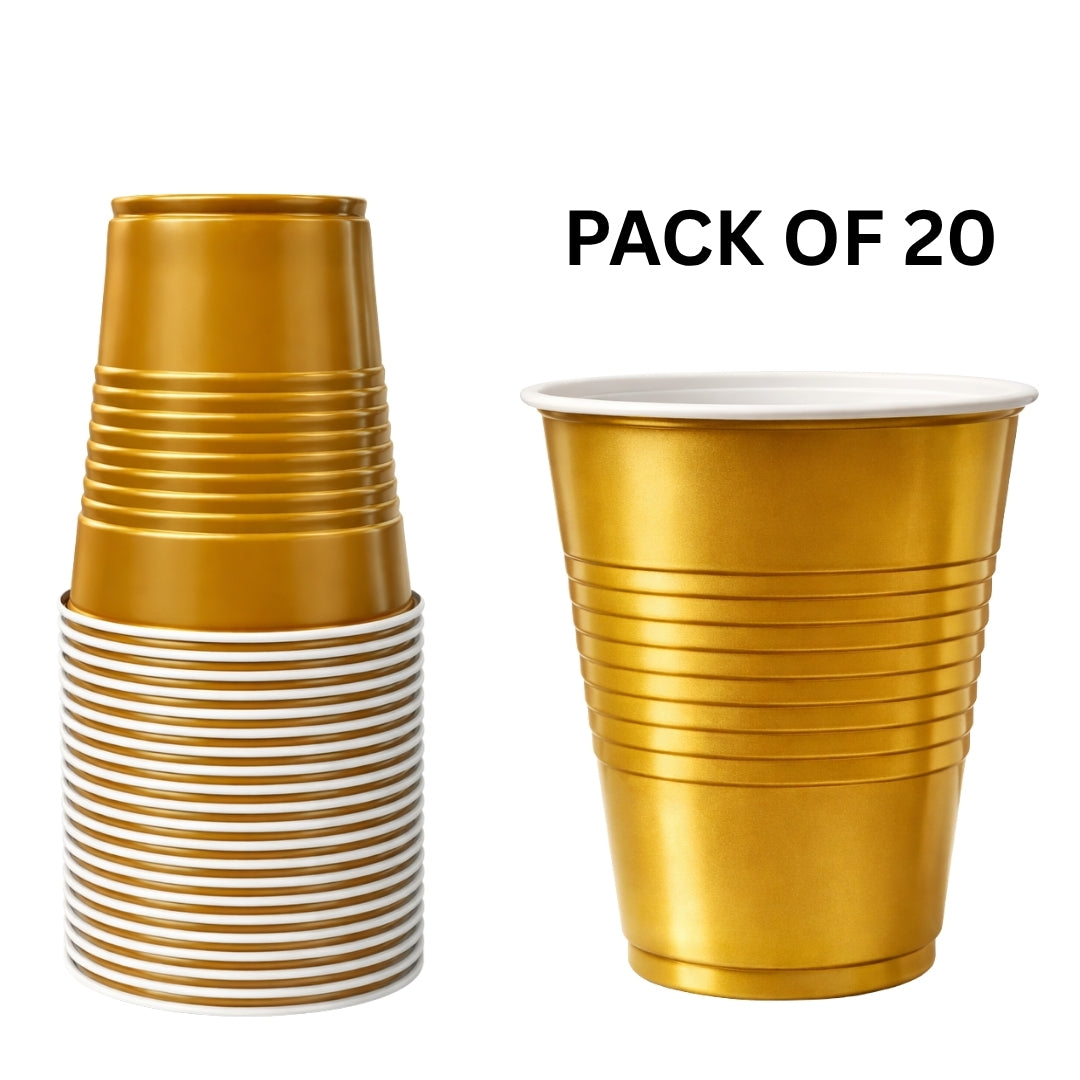 Beer Pong Cups Golden - 20PC