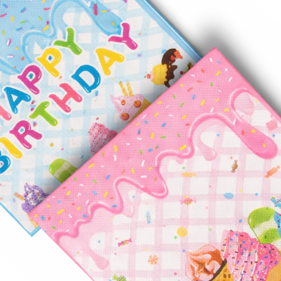 Candyland Party Tableware-Ice Cream Birthday Paper Napkins,Candy Party Table Decorations for Girls -Pack of 20