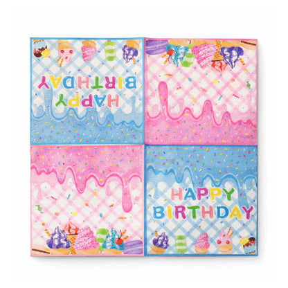 Candyland Party Tableware-Ice Cream Birthday Paper Napkins,Candy Party Table Decorations for Girls -Pack of 20