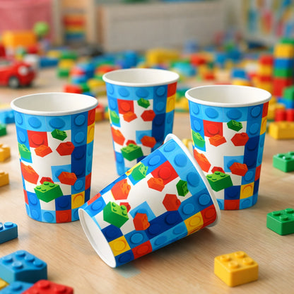 Lego Blocks Theme Party Paper Cups - 10PC