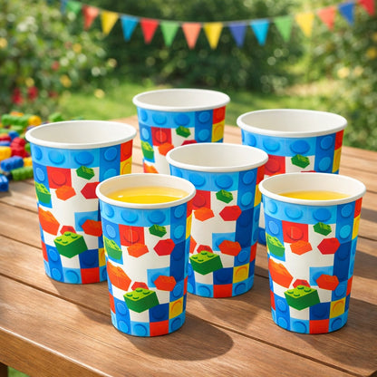 Lego Blocks Theme Party Paper Cups - 10PC