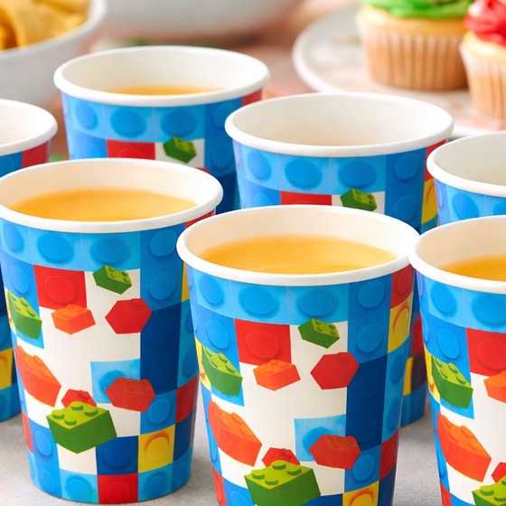 Lego Blocks Theme Party Paper Cups - 10PC