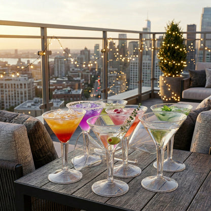 Martini Glasses Clear - 6PC - 100ML