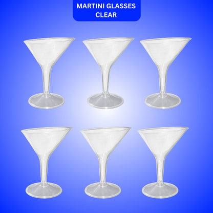Martini Glasses Clear - 6PC - 100ML