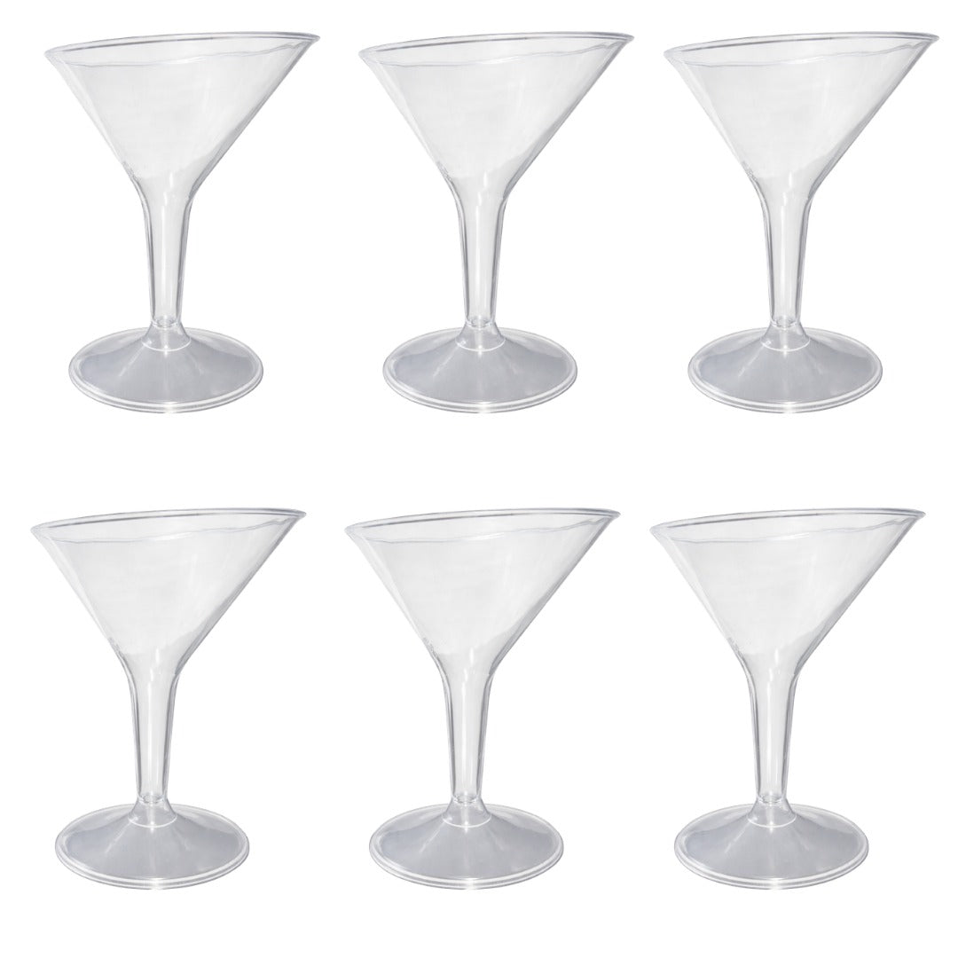 Martini Glasses Clear - 6PC - 100ML