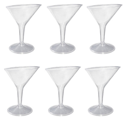 Martini Glasses Clear - 6PC - 100ML