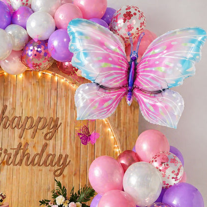 Butterfly Balloon Decoration Set Pink & Purple – 100 PCS | Butterfly Theme Balloon Arch Kit for Girls Birthday