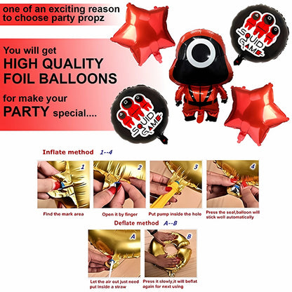 SQUID GAME FOIL BALLOON 5 PCS