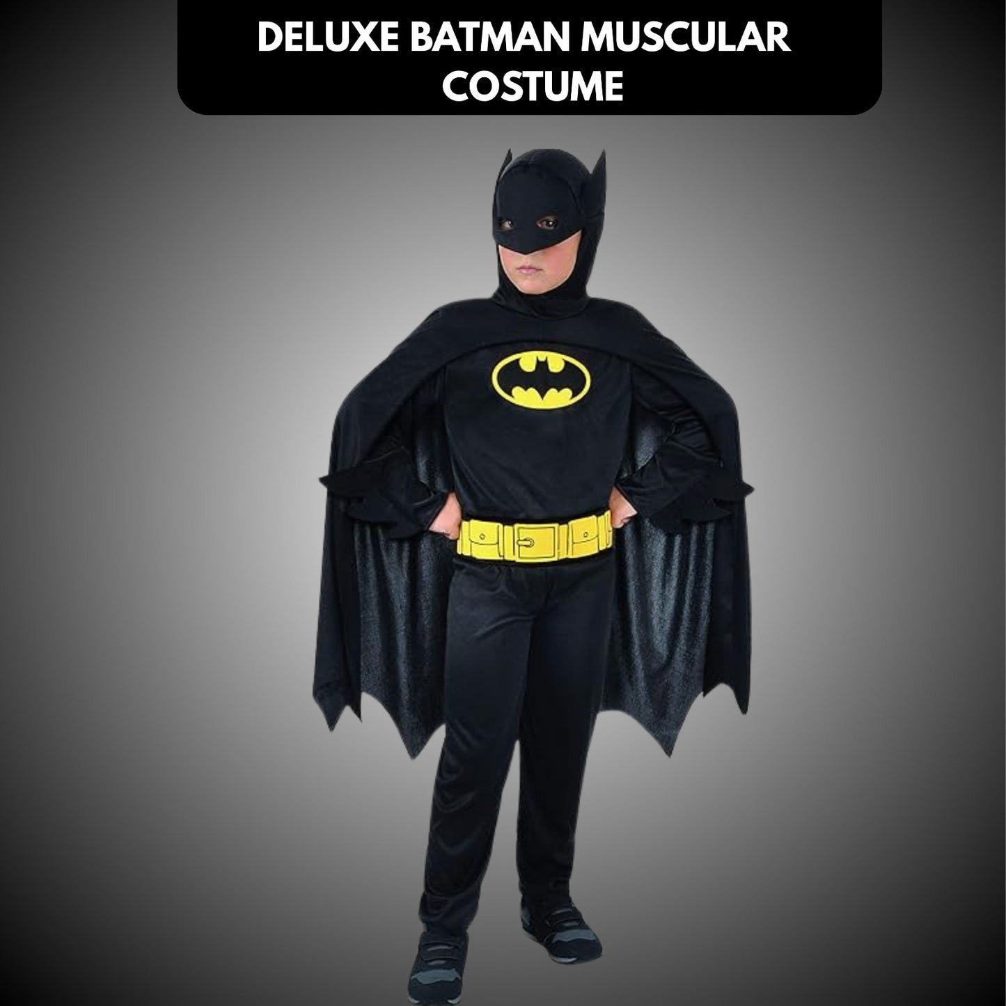 Deluxe Batman Muscular Costume w/Mask for Kids