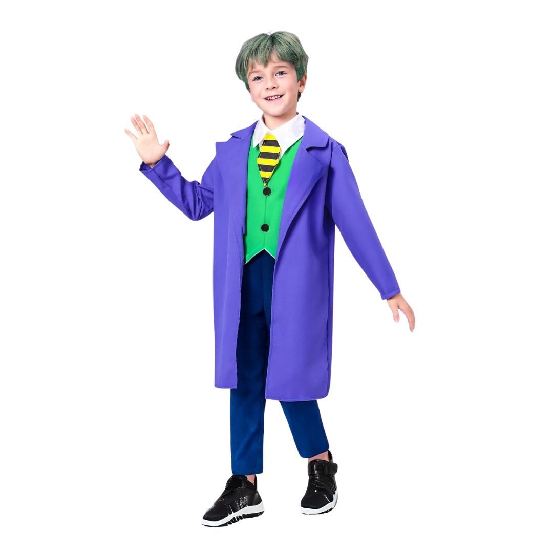 Dark Knight Deluxe Joker Costume w/ Doctor Coat, Pants & Vest for Kids