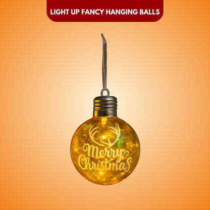 Light Up Fancy Hanging Balls for Christmas Decoratons - 1PC