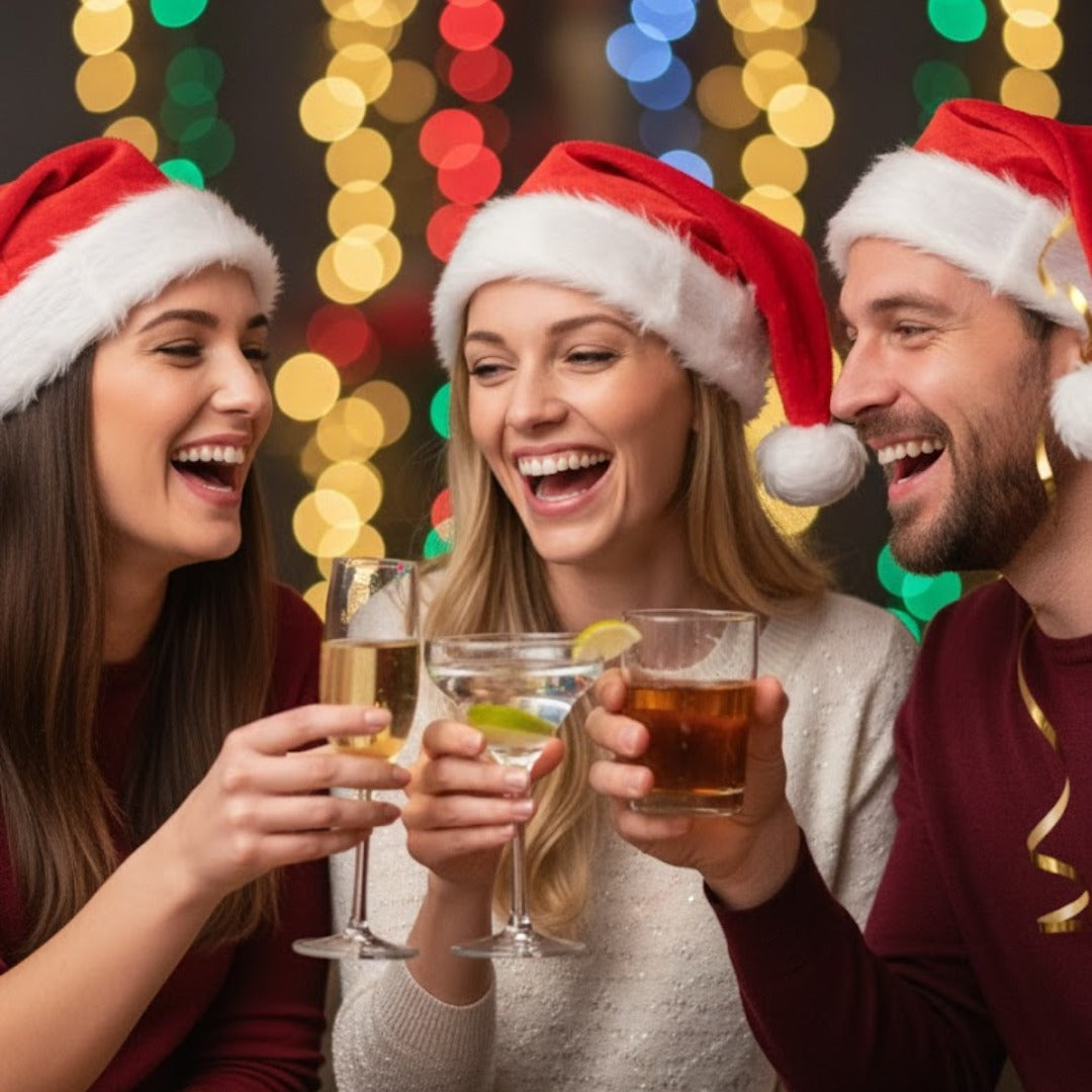 Plush Santa Christmas Hat for Adults