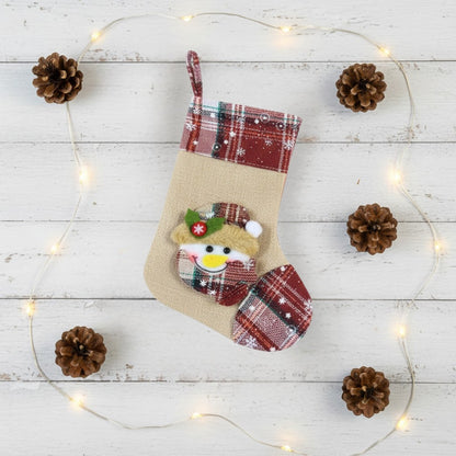 Jute Finish Christmas Stockings - 1PC
