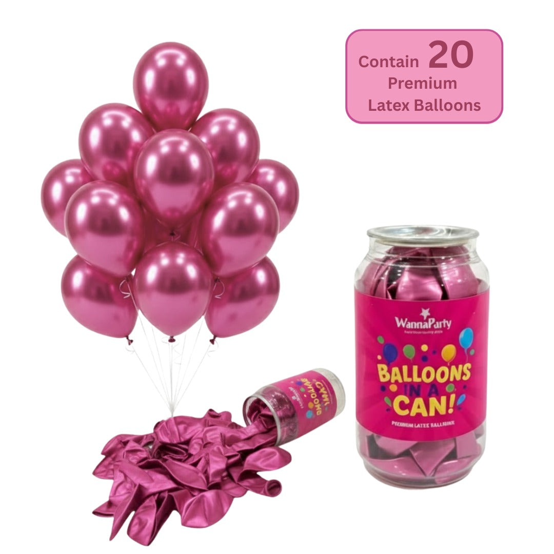 Chrome Hot Pink Premium Latex Balloons 10" - 20PC